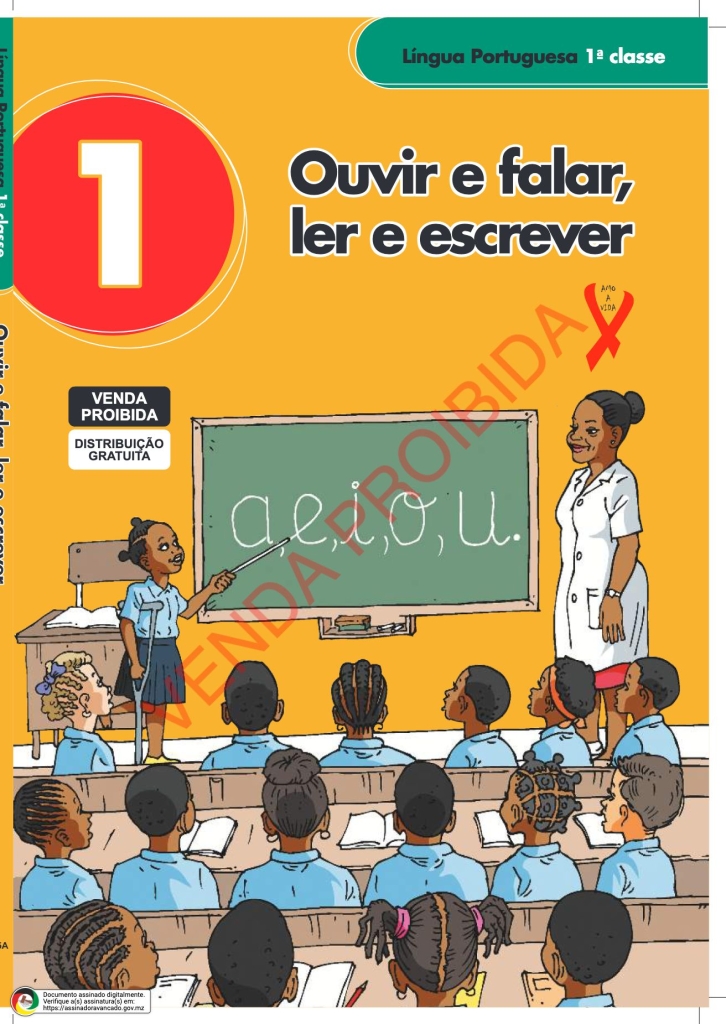 Capa do livro Português 1ª Classe
