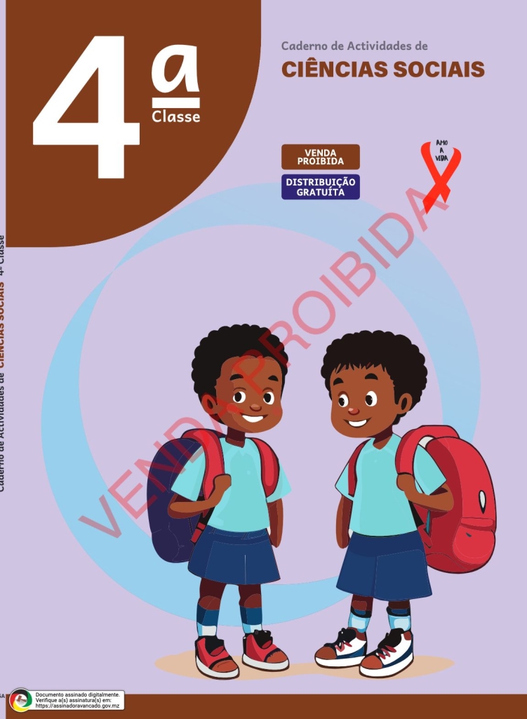 Capa do livro Caderno de Actividades de Ciências Sociais 4ª Classe