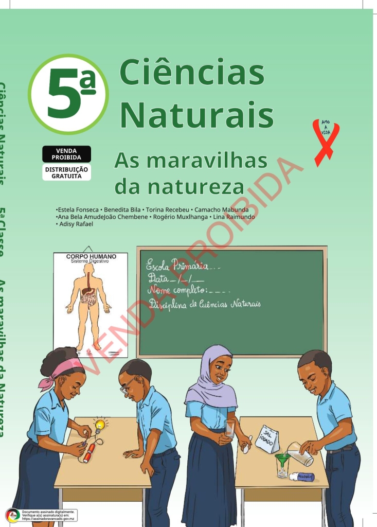 Capa do livro Ciências Naturais 5ª Classe