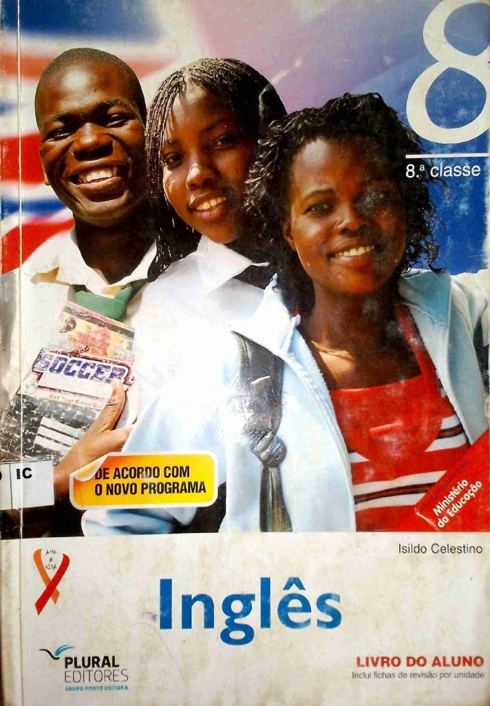 Capa do livro Inglês 8ª Classe (Plural Editores)
