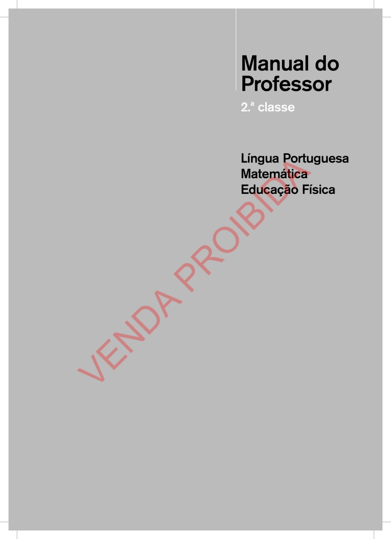 Manual do Professor 2ª Classe