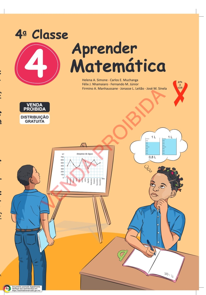 Capa do livro Matemática 4ª Classe