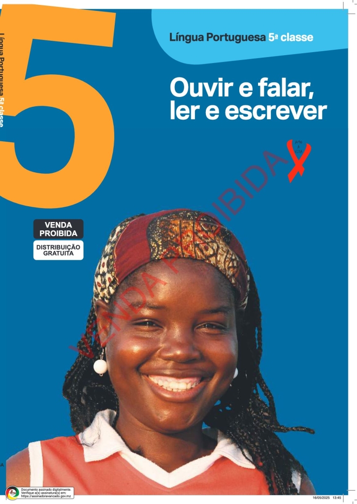 Capa do livro Português 5ª Classe