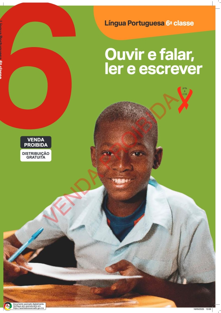 Capa do livro Português 6ª Classe