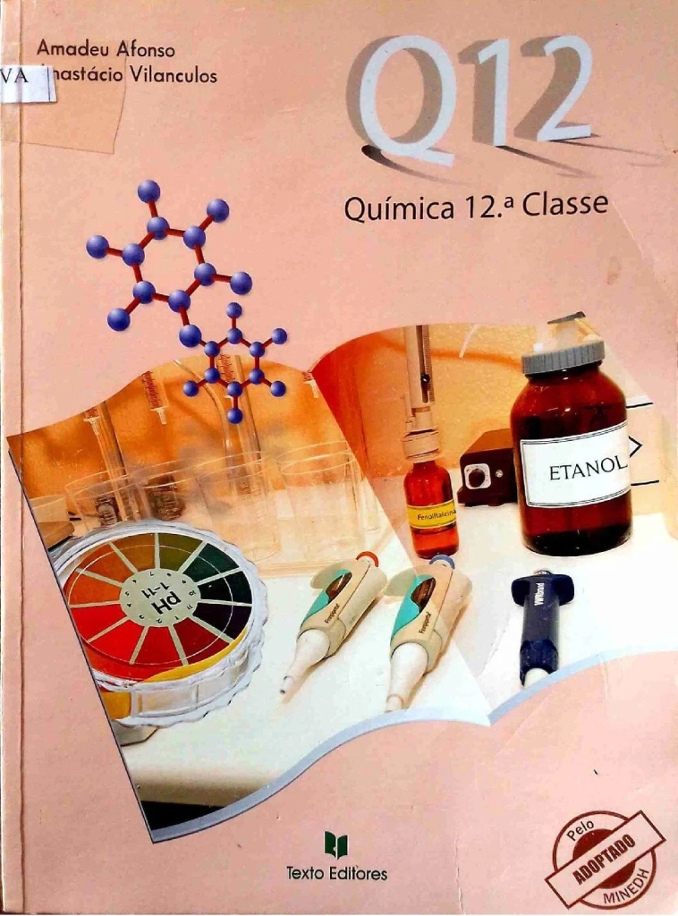 Capa do livro Química 12ª Classe (Texto Editores)