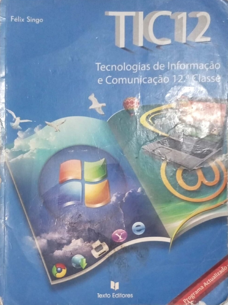 Capa do livro TIC 12ª Classe (Texto Editores)