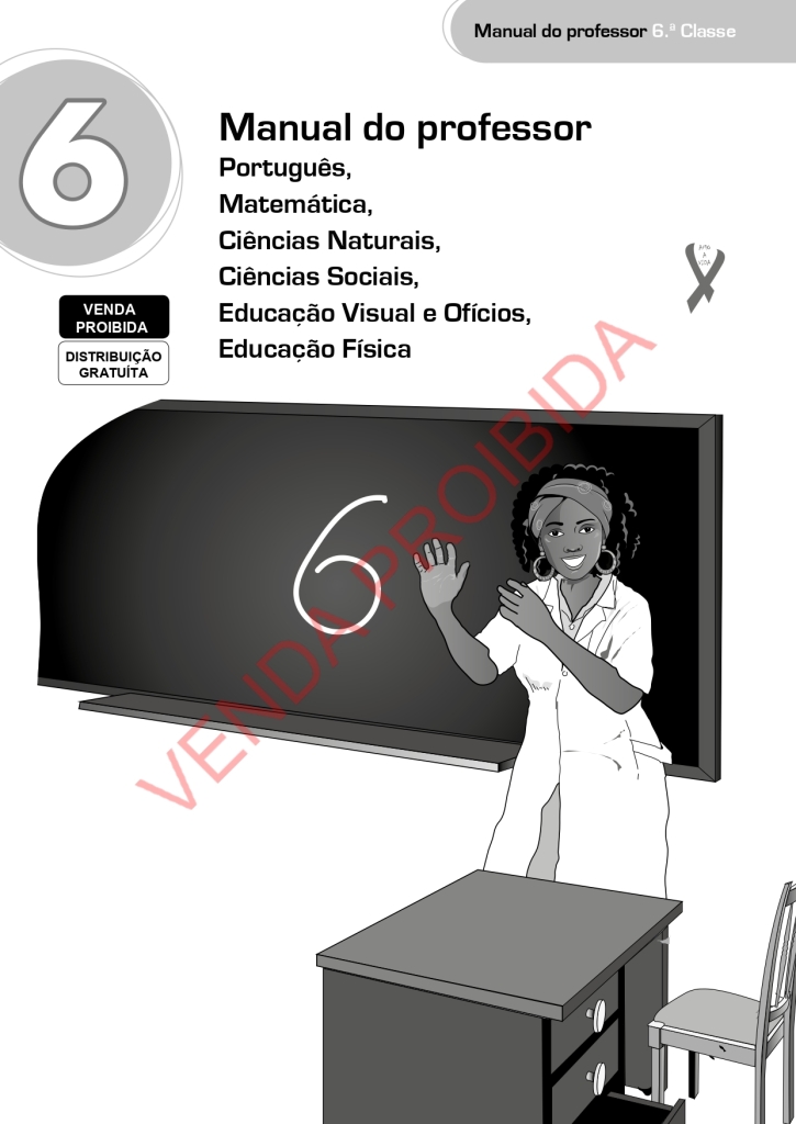 Capa do livro Manual do professor 6ª Classe