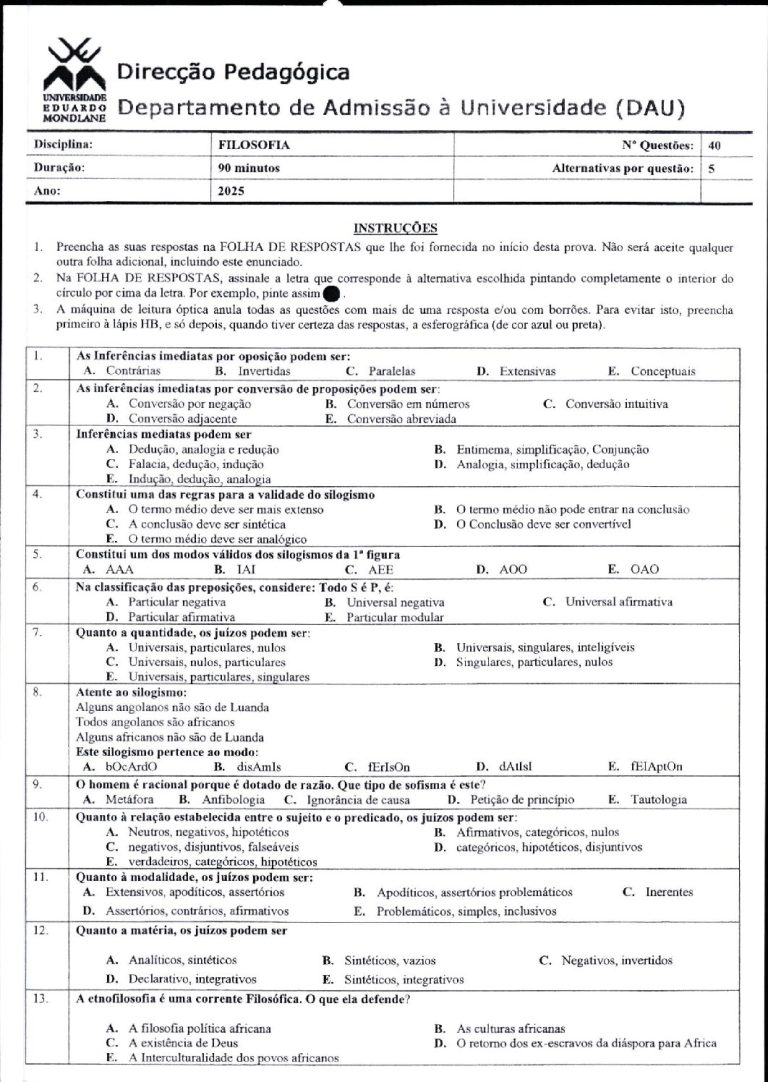 Filosofia UEM 2025 (Enunciado)
