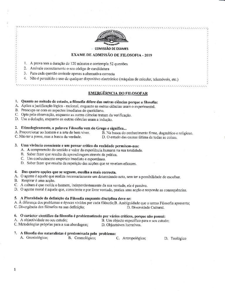 Filosofia UP 2019 (Enunciado)