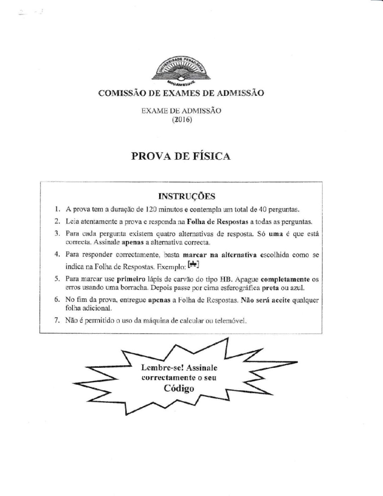 Física UP 2016 (Enunciado)