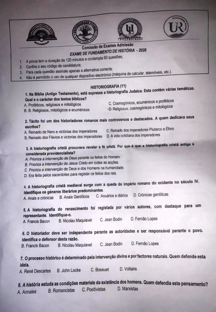 Capa de História UP 2026 (Enunciado)
