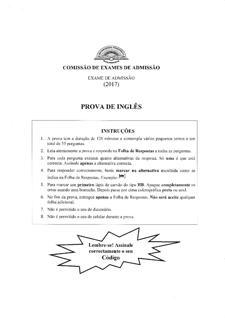 Capa de Inglês UP 2017 (Enunciado)