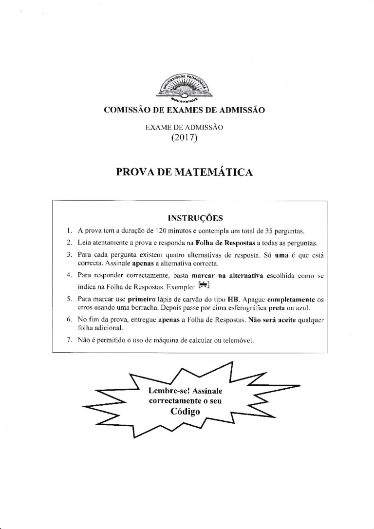 Matemática UP 2017 (Enunciado)