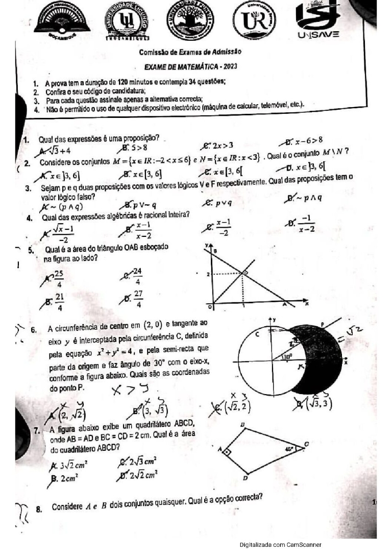 Matemática UP 2023 (Enunciado)