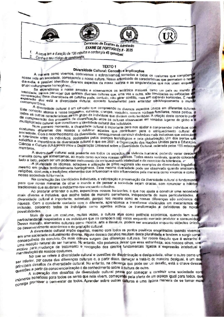 Português 2 UP 2025 (Enunciado)