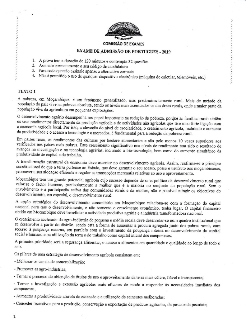 Capa de Português UP 2019 (Enunciado)