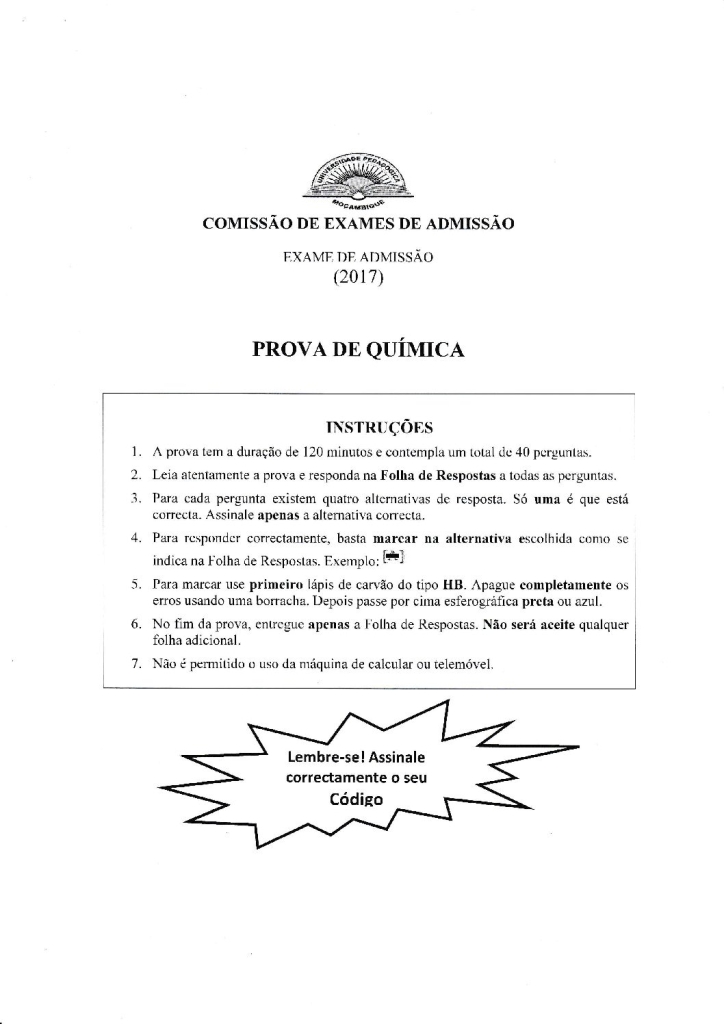 Capa de Química UP 2017 (Enunciado)