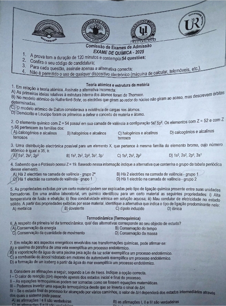 Capa de Química UP 2025 (Enunciado)